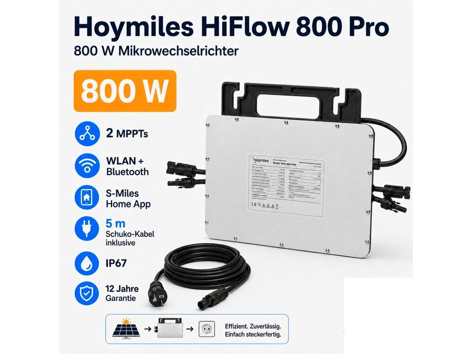 Eigenschaften des Hoymiles HiFlow 800 Pro Mikrowechselrichters