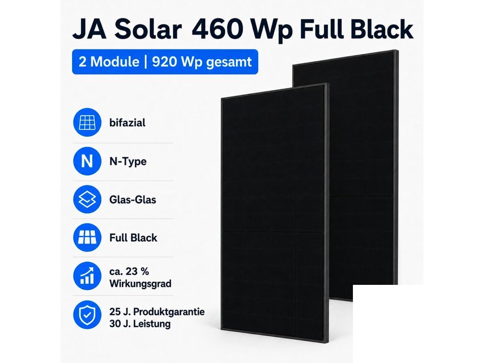 Eigenschaften der JA Solar 460 Wp Full-Black-Module